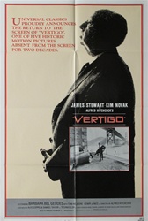 Vertigo Original US One Sheet
Vintage Movie Poster
Alfred Hitchcock