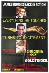 Goldfinger Original US One Sheet
Vintage Movie Poster
James Bond