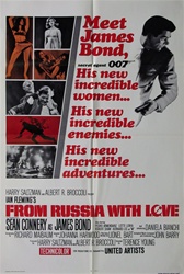 From Russia With Love Original US One Sheet
Vintage Movie Poster
James Bond