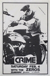 Crime With The Zeros Original Punk Concert Poster
Original Punk Concert Flyer
Punk Poster
Mabuhay Gardens
James Stark