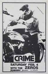 Crime With The Zeros Original Punk Concert Poster
Original Punk Concert Flyer
Punk Poster
Mabuhay Gardens
James Stark