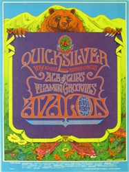 Quicksilver Messenger Service And Ace Of Cups Original Concert Poster
Vintage Rock Poster
Family Dog
Avalon Ballroom
FD 118
Bob Schnepf