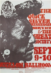 Quicksilver Messenger Service Original Concert Poster
Avalon Ballroom
Stanley Mouse
Alton Kelley