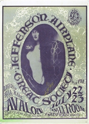 Jefferson Airplane and The Great Society Original Concert Poster
Vintage Rock Poster
Family Dog
Avalon Ballroom
Mouse 
Kelley