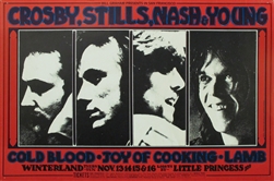 Crosby, Stills, Nash And Young Original Concert Poster
Vintage Rock Poster
Fillmore