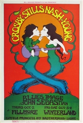 Crosby, Stills, Nash And Young Original Concert Poster
Vintage Rock Poster
Fillmore