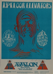 13th Floor Elevators Original Concert Poster
Avalon Ballroom
Stanley Mouse
Alton Kelley