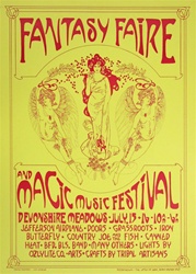 Fantasy Faire Magic Music Festival Original Concert Poster
Vintage Rock Poster
Jefferson Airplane
Doors