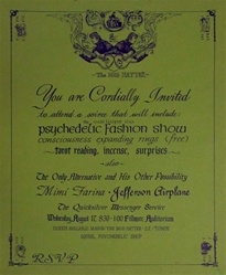 Psychedelic Fashion Show Original Concert Poster