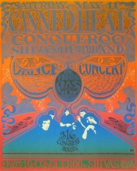 Canned Heat Original Texas Concert Poster