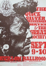 Quicksilver Messenger Service Original Concert Poster
Vintage Rock Poster
Mouse 
Kelley 
Avalon Ballroom