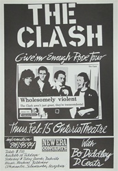 The Clash Original Concert Poster