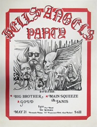 Hell's Angels Original Concert Poster