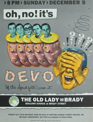 Devo At The Brady Theater Original Concert Poster
Vintage Rock Poster
