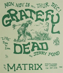 Grateful Dead At The Matrix Concert Poster
Vintage Rock Poster