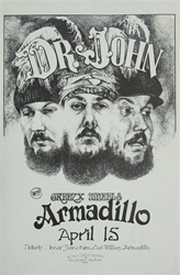 Dr. John Original Concert Poster
Vintage Rock Poster
Armadillo