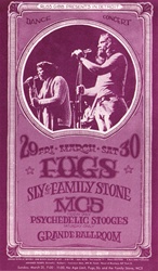 The Fugs And MC5 At The Grande Ballroom Original Concert Postcard
Vintage Rock Poster