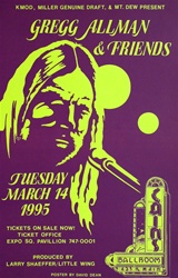 Gregg Allman at Cain's Ballroom Original Concert Poster
Vintage Rock Poster