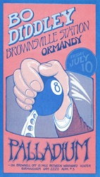 Bo Diddley At The Palladium in Michigan Original Concert Postcard
Vintage Rock Poster