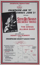 Original Stevie Ray Vaughan And Gregg Allman Original Concert Poster
Vintage Rock Poster