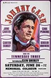 Original Johnny Cash, June Carter And Carl Perkins Original Concert Poster
Vintage Rock Poster