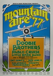 Doobie Brothers At Mountain Aire 1977 Original Concert Poster
Vintage Rock Poster