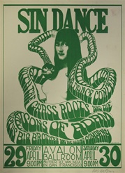 Sin Dance Original Concert Poster
Vintage Rock Poster
Avalon Ballroom