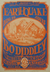 Earthquake With Bo Diddley And Big Brother And The Holding Company Original Concert Poster
Vintage Rock Concert Poster
Mouse and Kelley