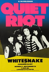 Quiet Riot And Whitesnake Original Concert Poster
Vintage Rock Poster