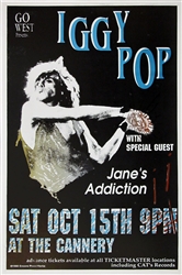 Iggy Pop With Special Guest Jane's Addiction Original Concert Poster
Vintage Rock Poster
Cannery