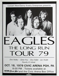 The Eagles The Long Run Tour 79 Original Concert Poster 
Vintage Rock Poster