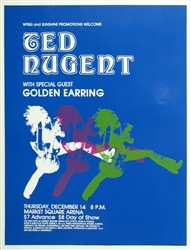 Ted Nugent And Golden Earring Original Concert Poster
Vintage Rock Poster