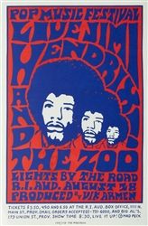 Jimi Hendrix And The Zoo Original Limited Edition Of Original Concert Poster
Vintage Rock Poster
Rhode Island
