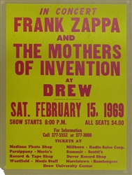 Frank Zappa And The Mothers Of Invention Original Concert Poster
Vintage Rock Concert Poster
Drew University