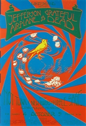 Jefferson Airplane And The Grateful Dead Original Concert Postcard
Vintage Rock Concert Poster
Winterland