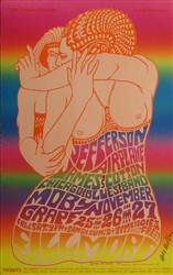 Jefferson Airplane And James Cotton Blues Band And Moby Grape Original Concert Poster
Original Concert Poster 
Wes Wilson