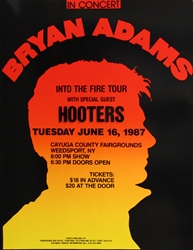 Bryan Adams Into The Fire Tour Original Concert Poster
Vintage Concert Poster