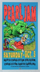 Taz Pearl Jam Original Rock Concert Poster