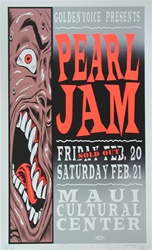 Taz Pearl Jam Original Rock Concert Poster