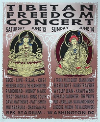 Taz Tibetan Freedom Concert Original Rock Concert Poster