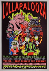 Taz Lollapalooza Original Rock Concert Poster