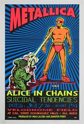 Taz Metallica And Alice In Chains Original Rock Concert Poster