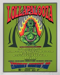 Taz Lollapalooza Original Rock Concert Poster