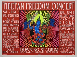 Taz Tibetan Freedom Concert Original Rock Concert Poster