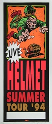 Taz Helmet Summer Tour Original Rock Concert Poster