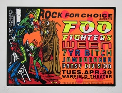 Taz Foo Fighters And Ween Original Rock Concert Poster