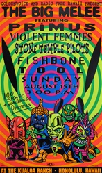 Taz The Big Melee With Primus, Violent Femmes, Stone Temple Pilots, Fishbone And Tool Original Rock Concert Poster