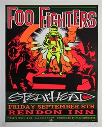 Taz Foo Fighters Original Rock Concert Poster