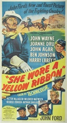 She Wore A Yellow Ribbon Original US Three Sheet