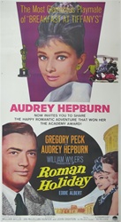 Roman Holiday Original US Three Sheet